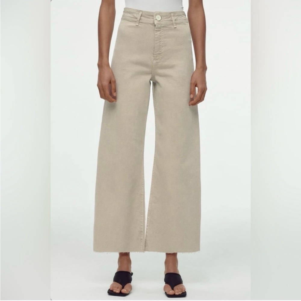 Zara The High Rise Marine Straight Jeans-Stone Grey Size 0